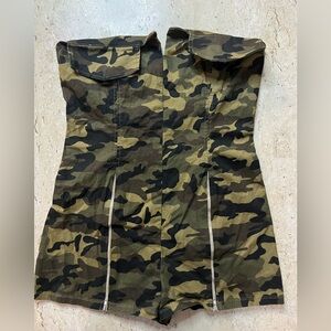 ENVME Sexy Army Girl Romper with Shorts Size Medium
